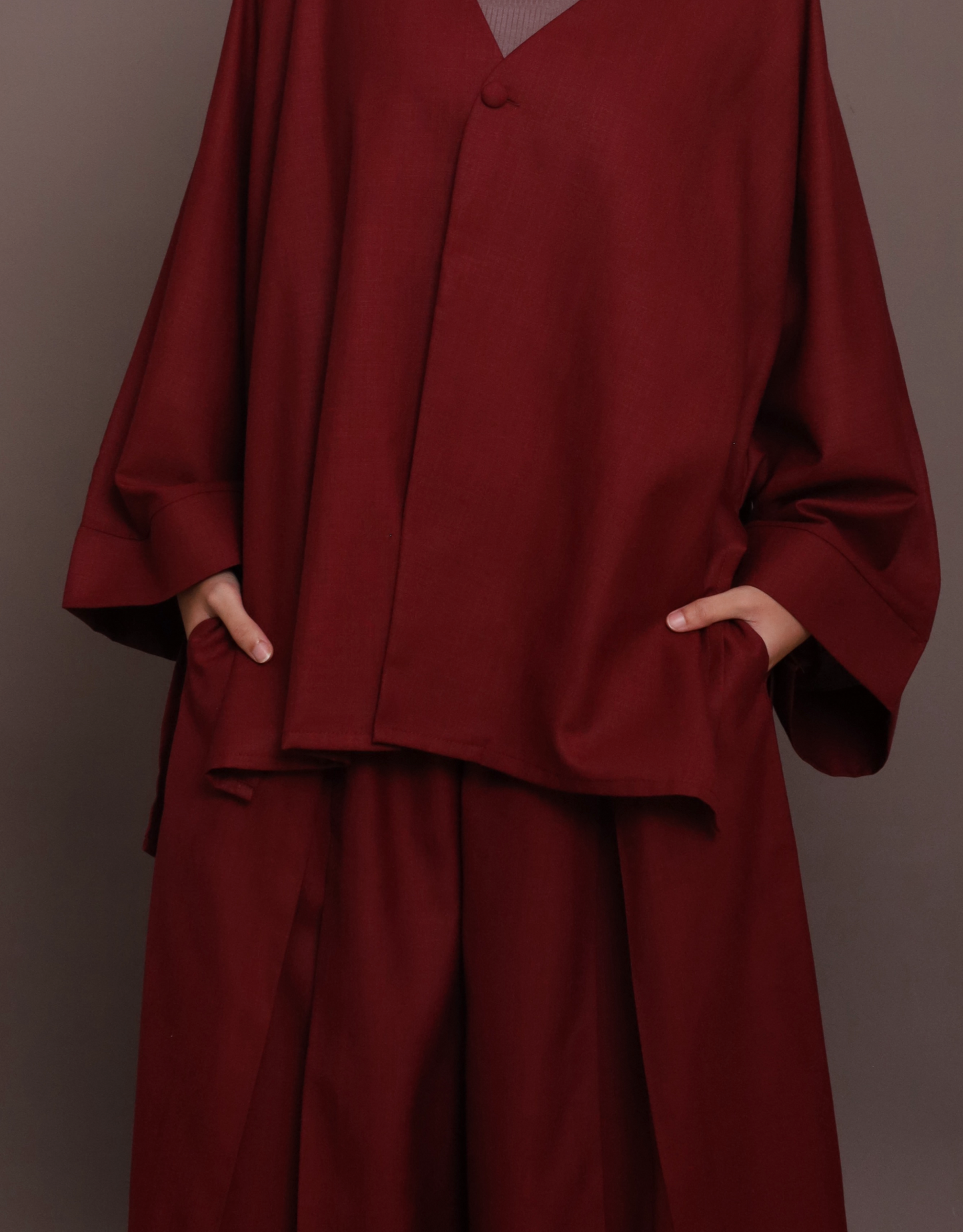 Basic-Linen in Burgundy