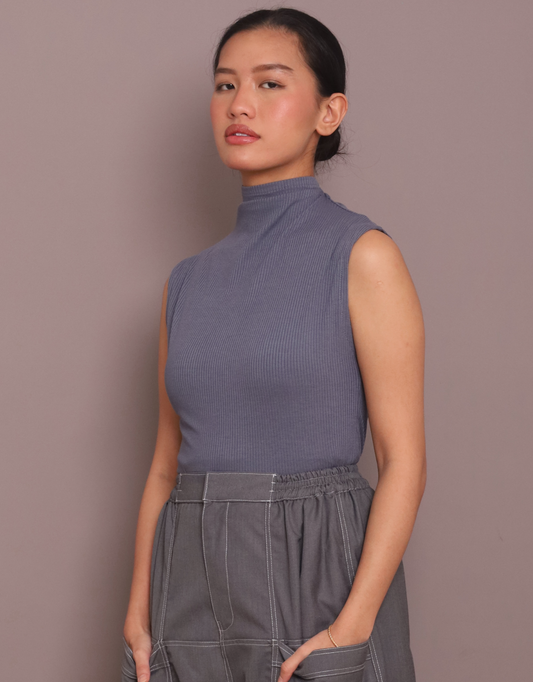 Ribbed Skin inner in Ash Blue