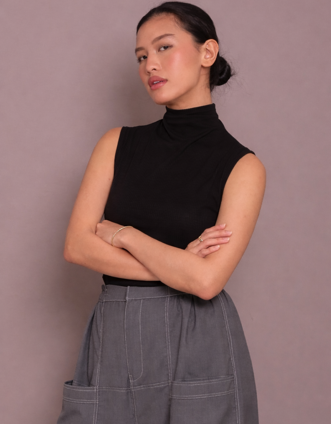 Ribbed Skin inner in Black