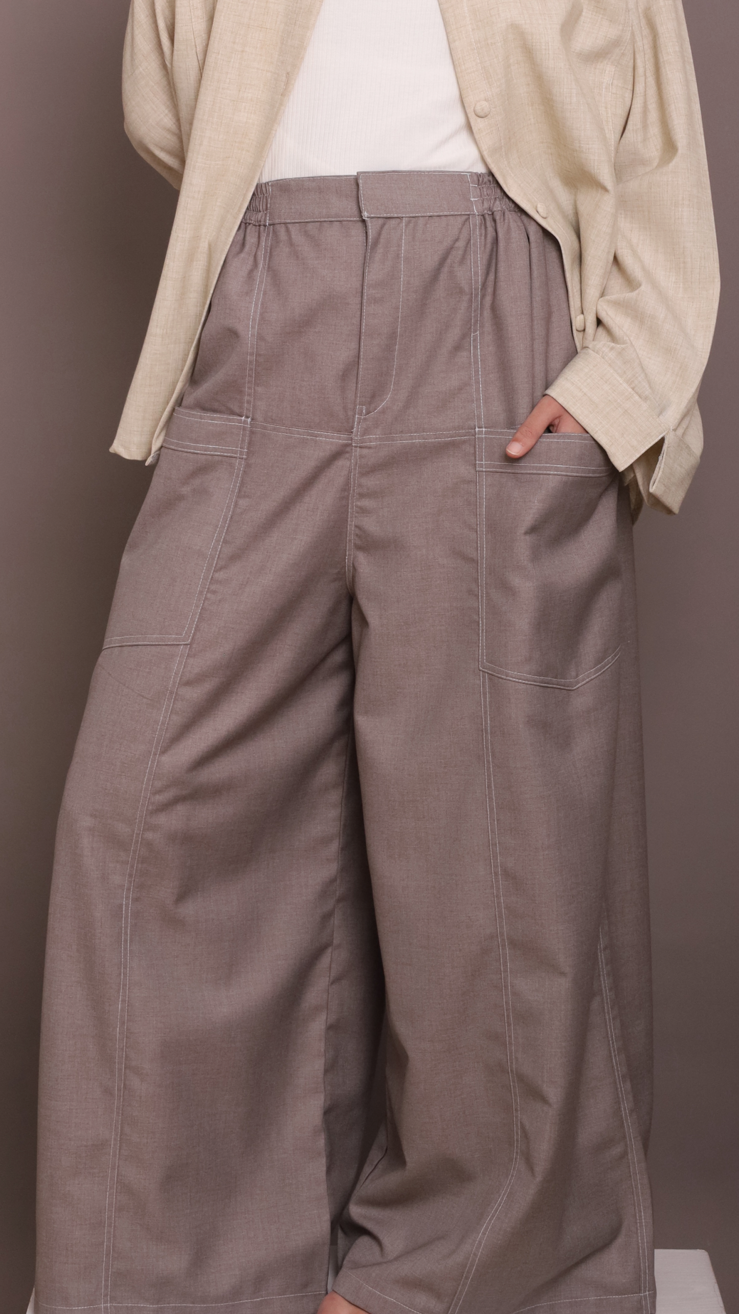Kyoto Pants in Light Grey