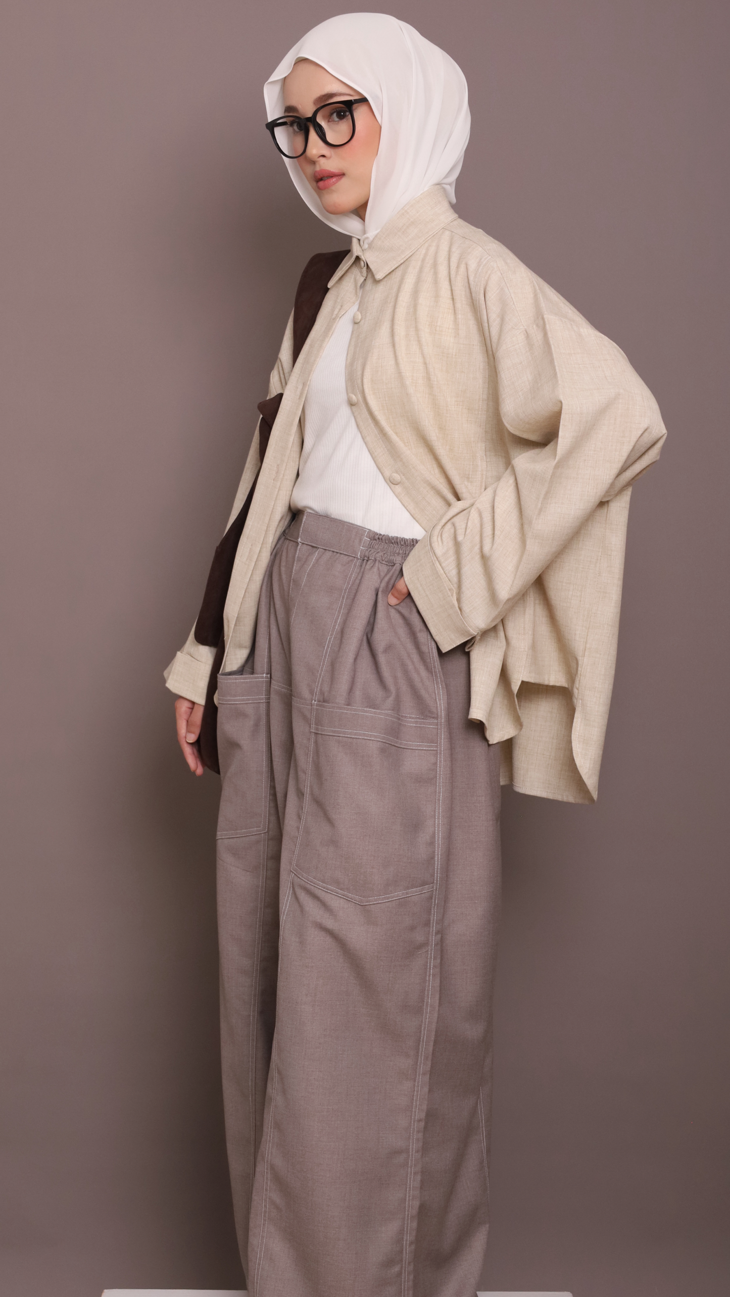 Kyoto Pants in Light Grey