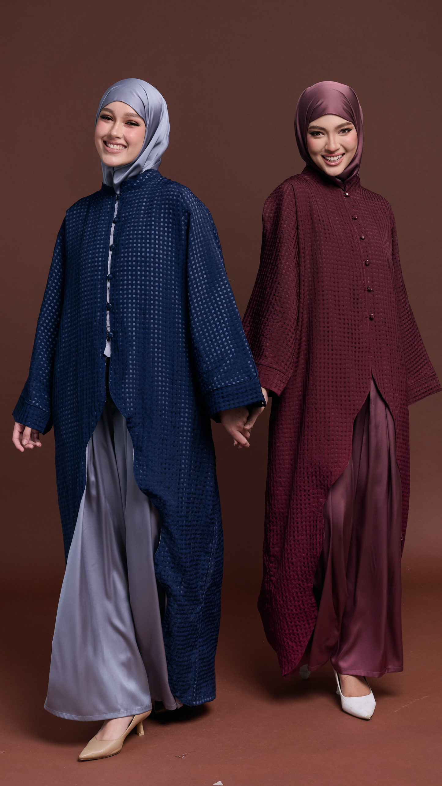 Eid Co-ords in Cranberry