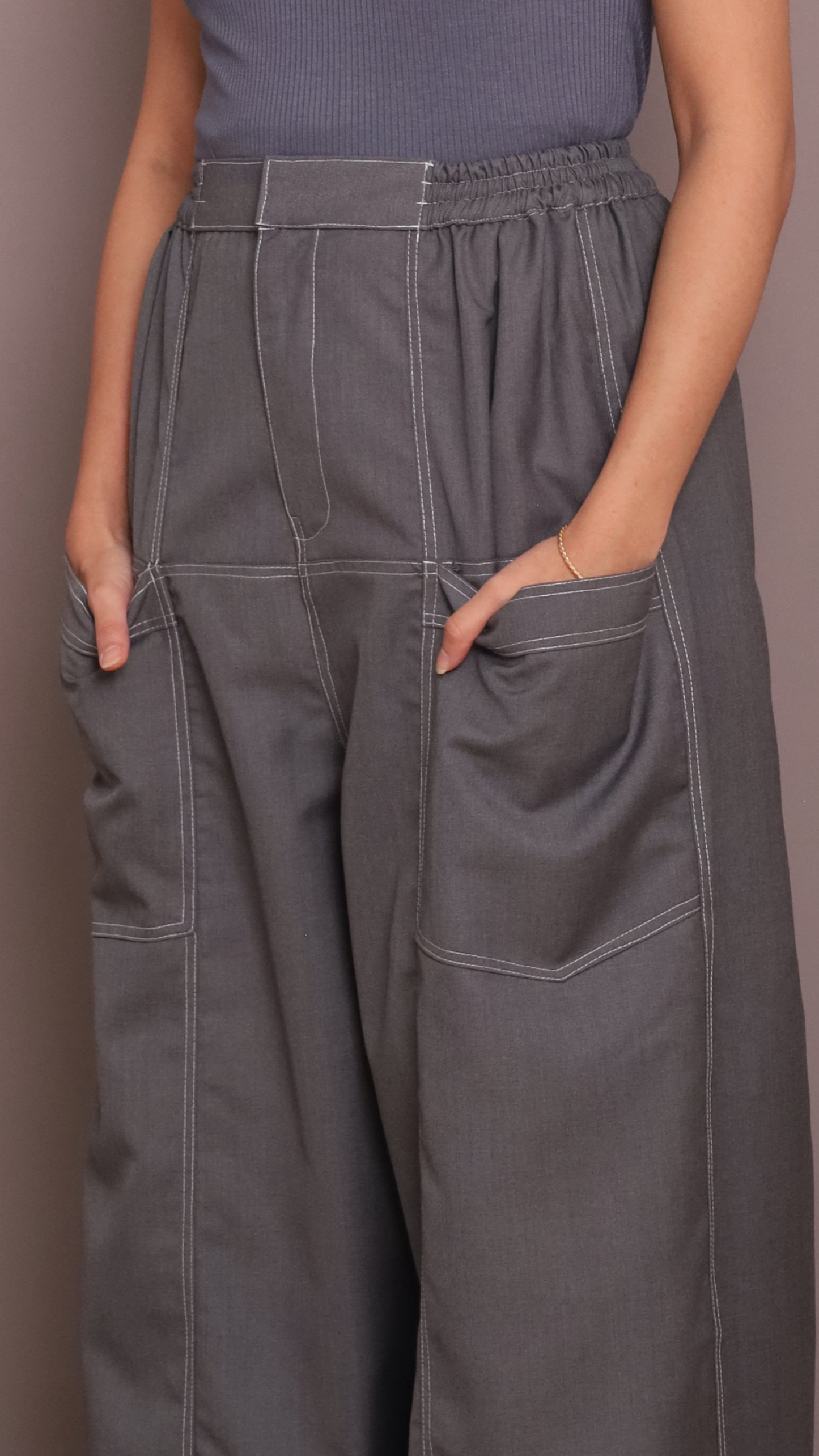 Kyoto Pants in Dark Grey