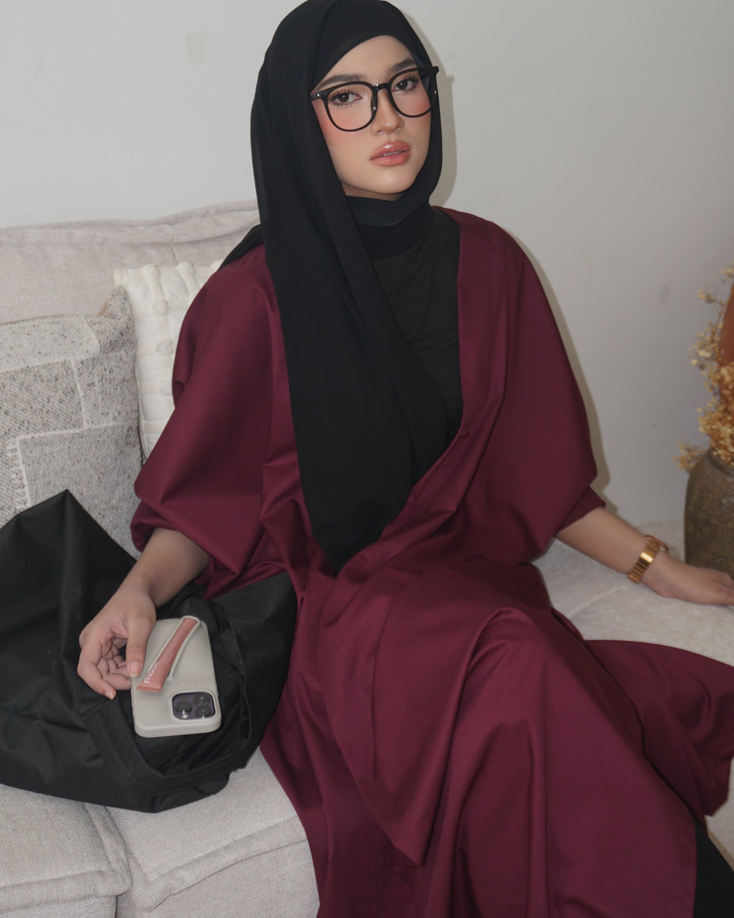 [OUTER ONLY] Plain Suri in Berry