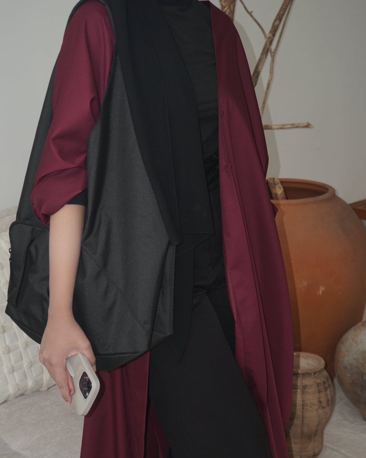 [OUTER ONLY] Plain Suri in Berry