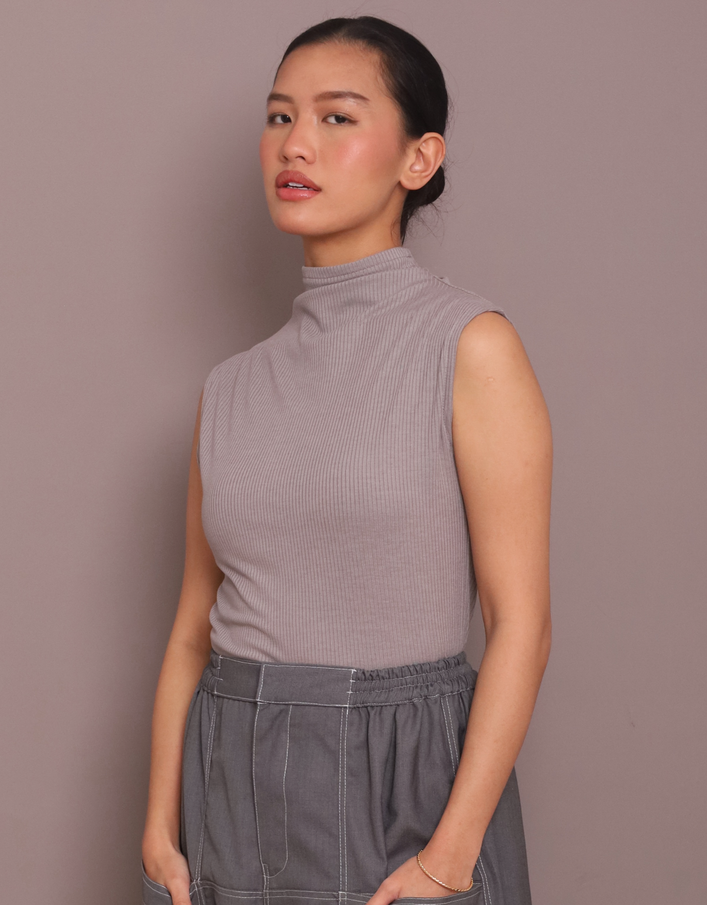 Ribbed Skin inner in Grey