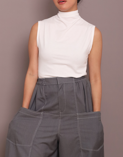 Ribbed Skin inner in White