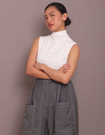 Ribbed Skin inner in White