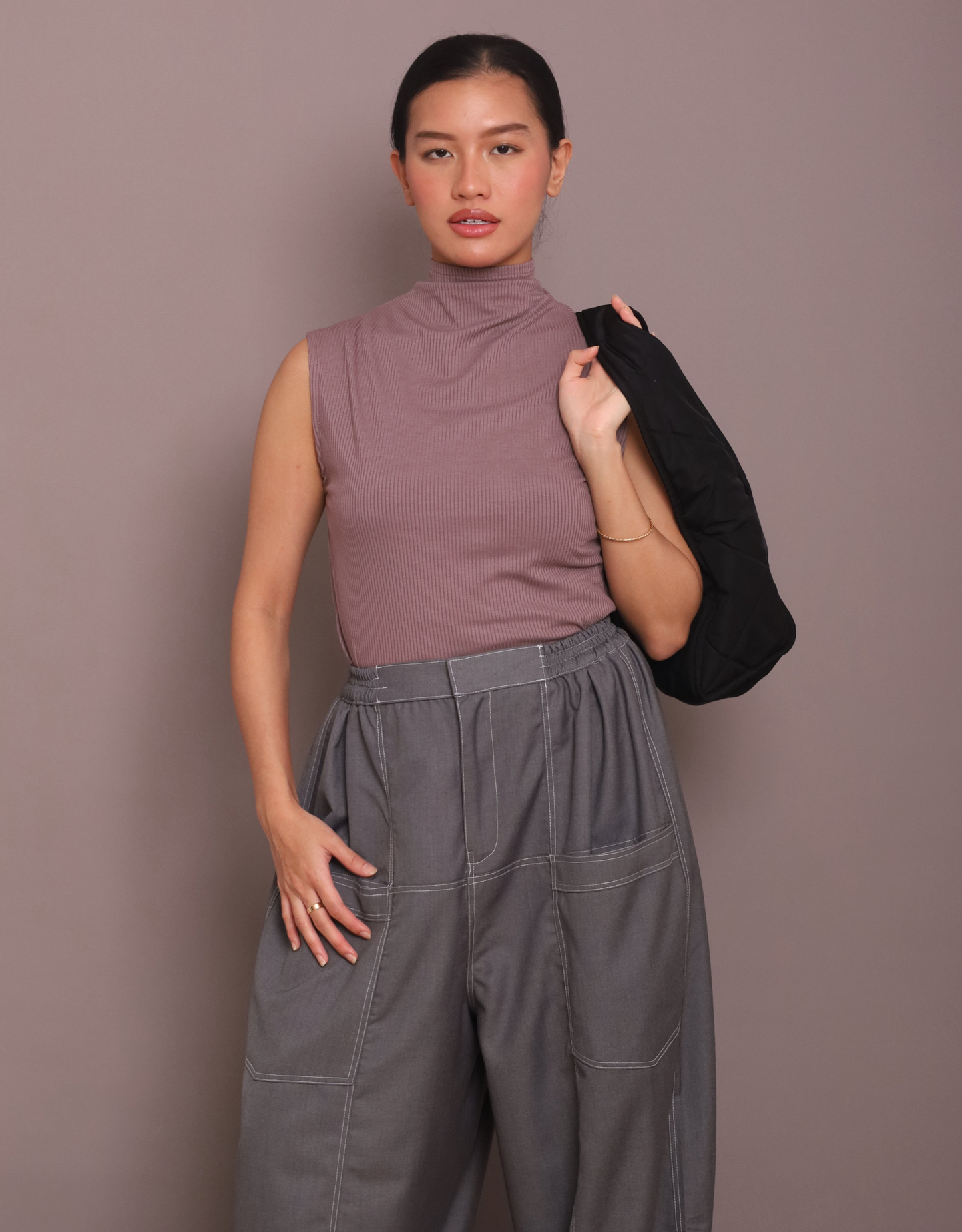 Ribbed Skin inner in Mauve