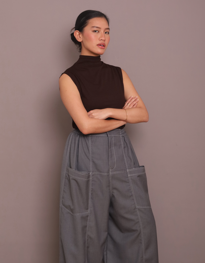 Ribbed Skin inner in Brown