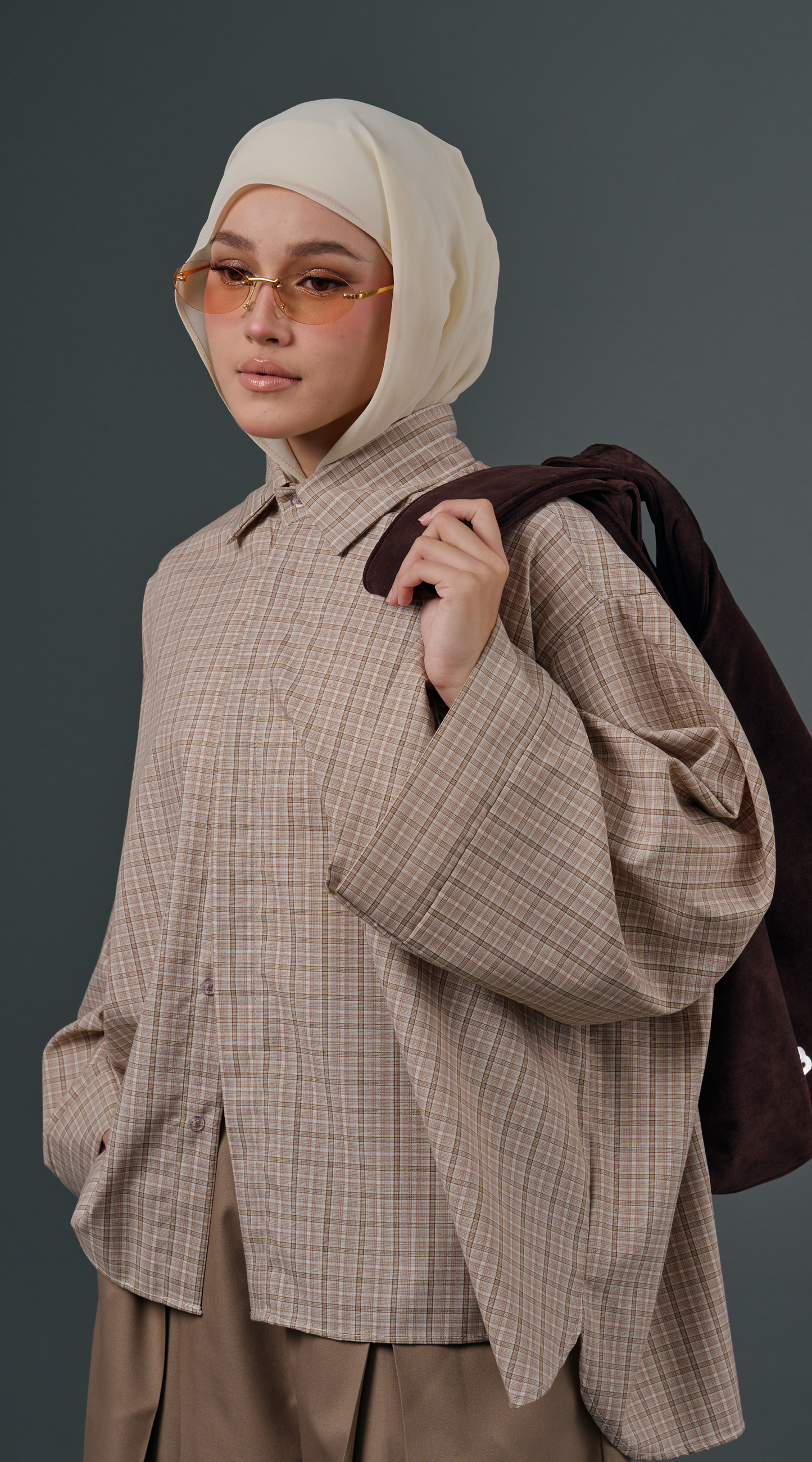 Boxy Set in Khaki