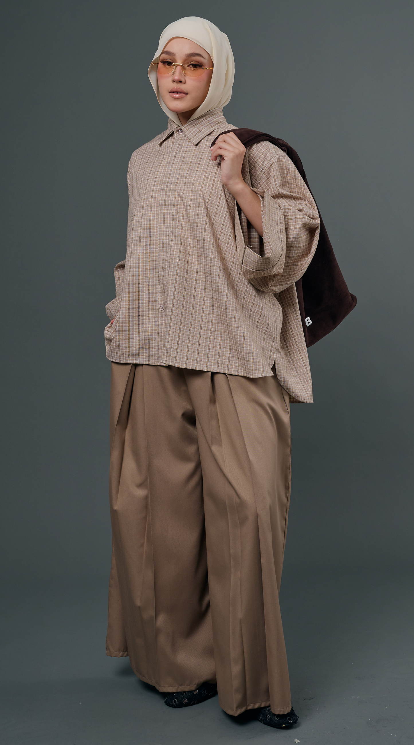 Boxy Set in Khaki