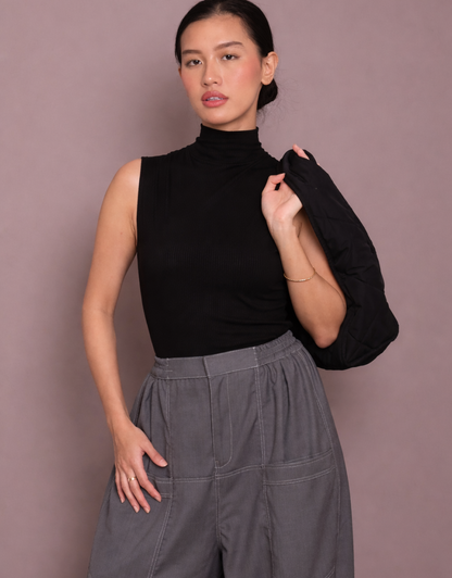 Ribbed Skin inner in Black