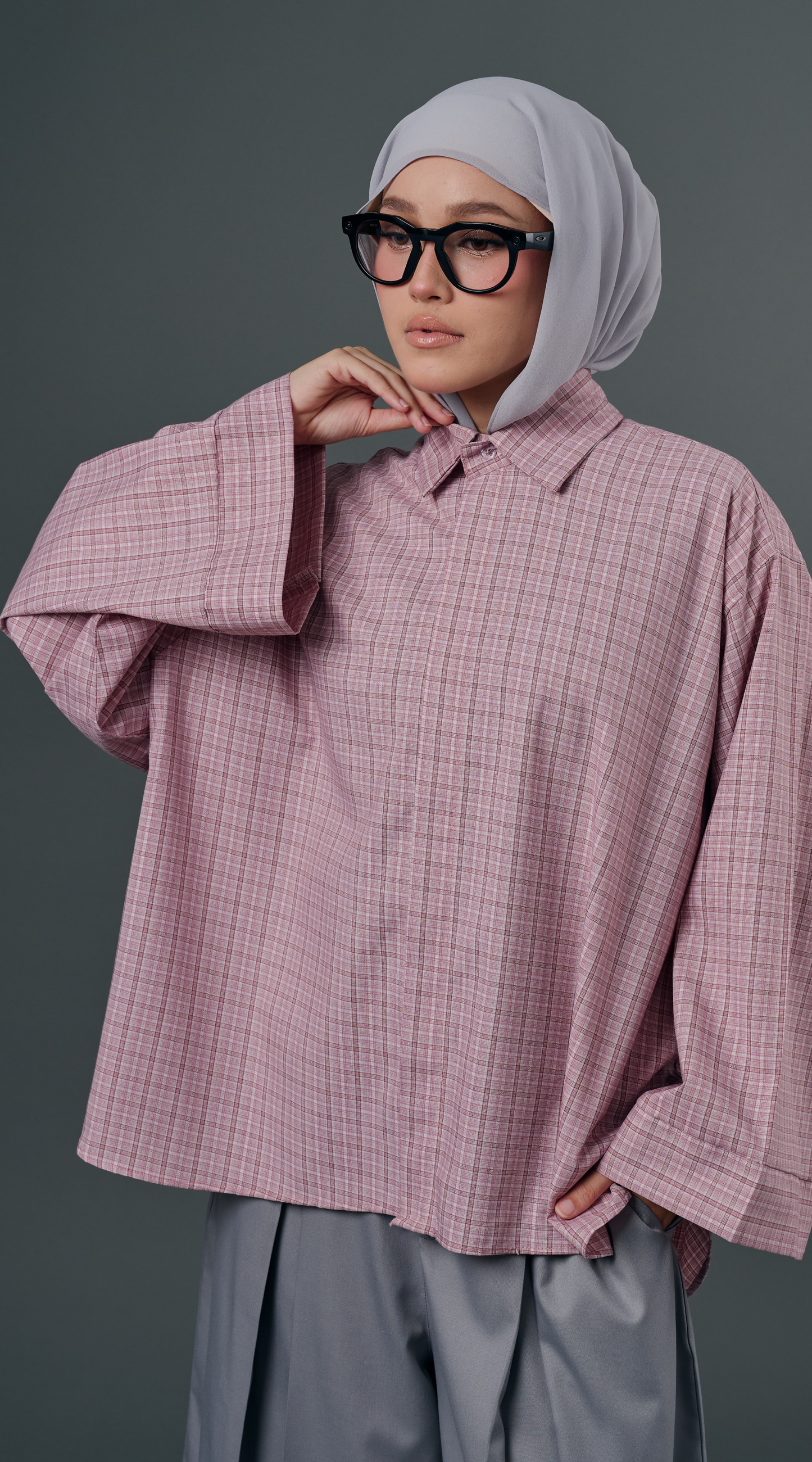 Boxy Set in Dusty Pink