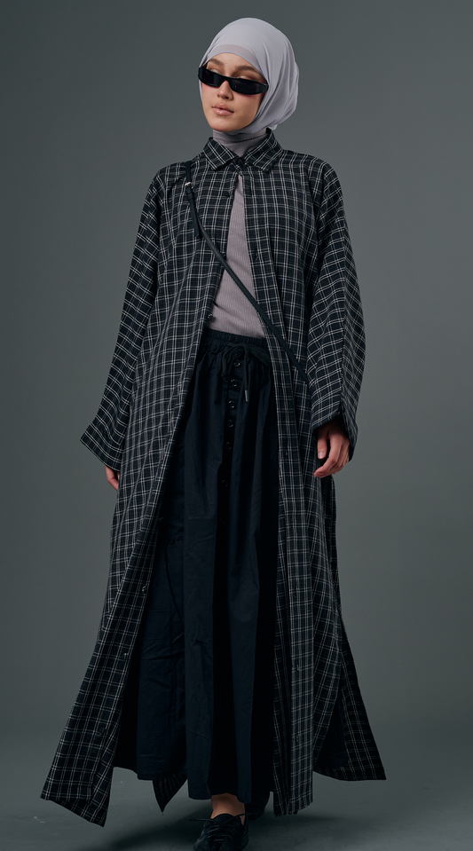 Plaid Dress in Black