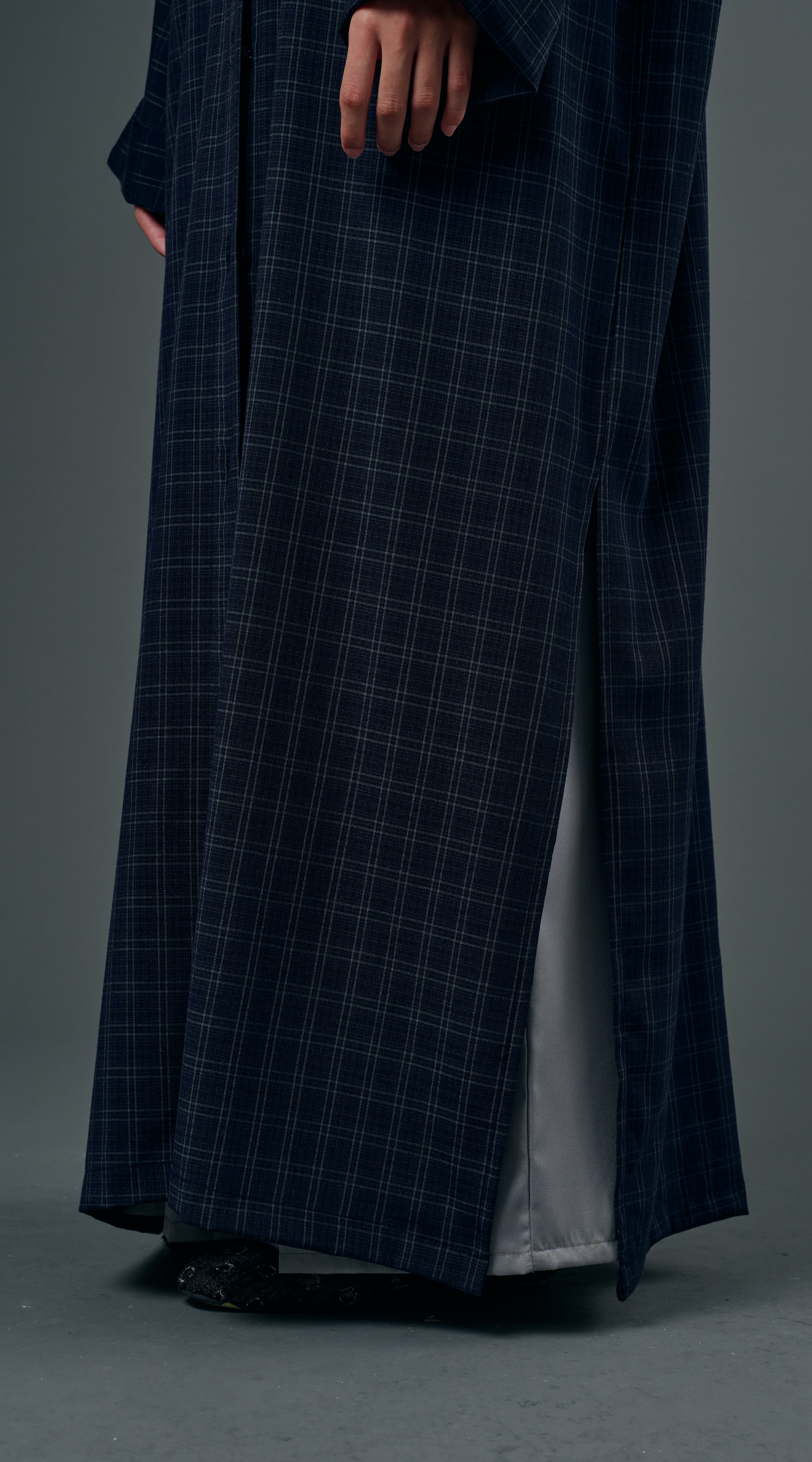 Plaid Dress in Navy