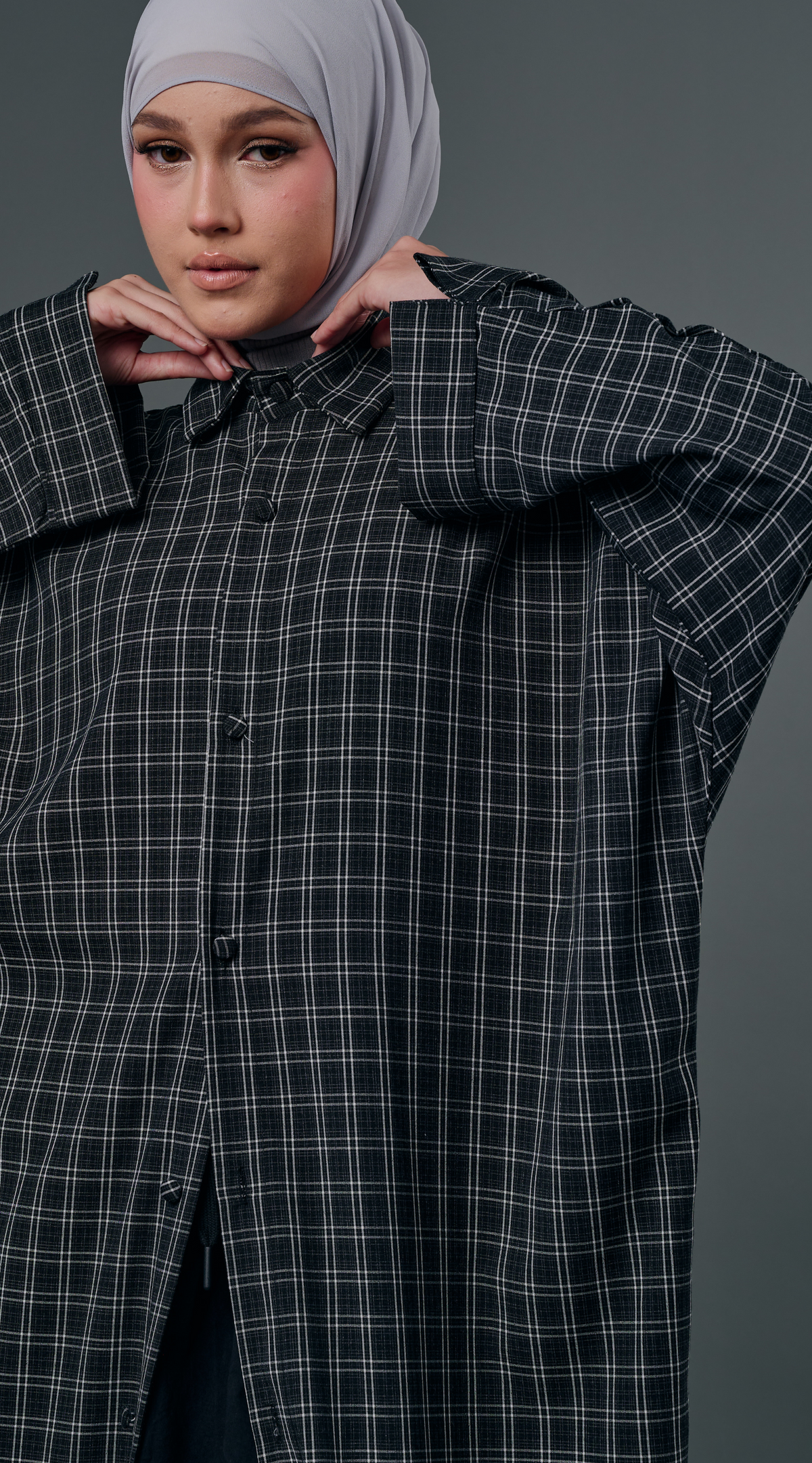 Plaid Dress in Black