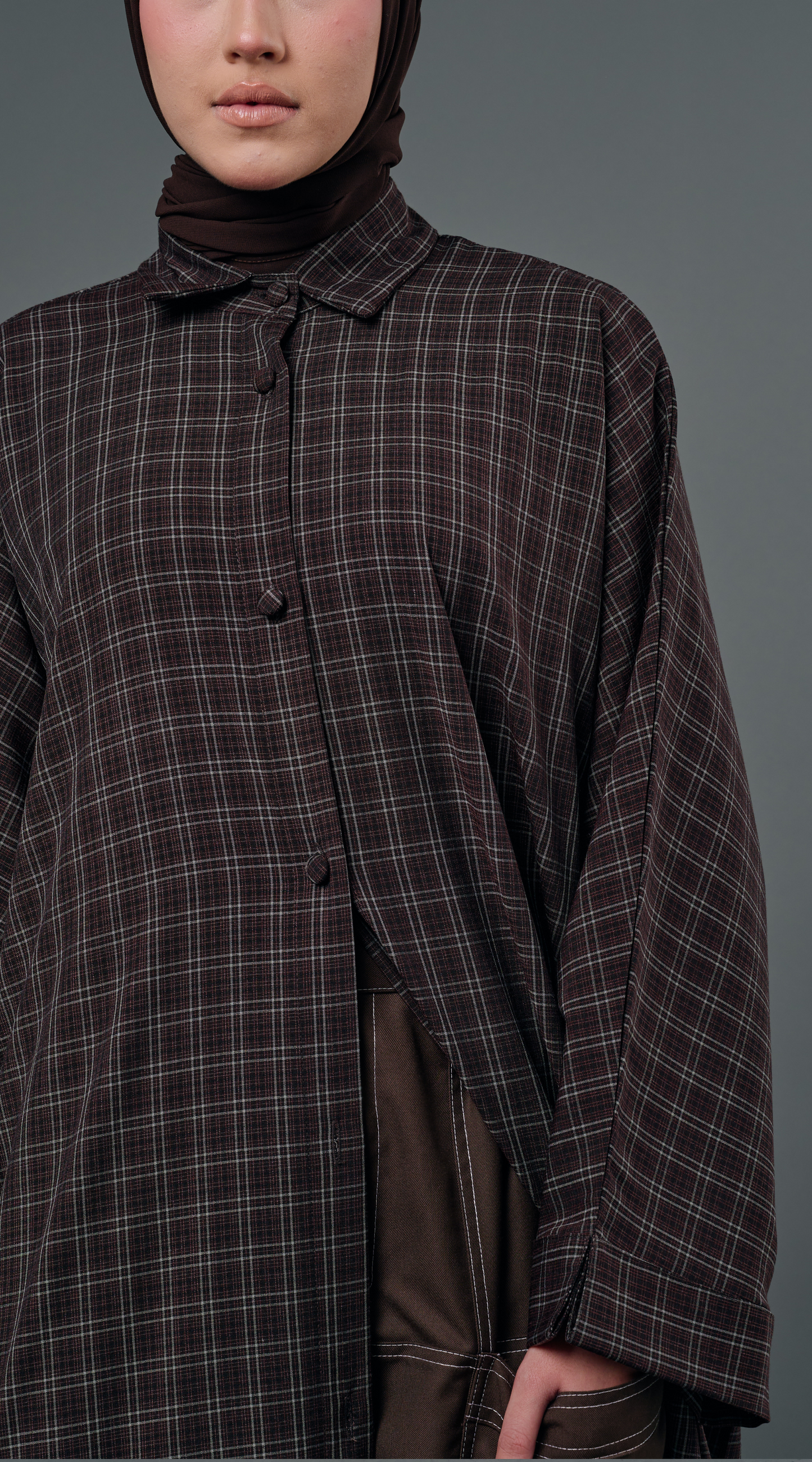 Plaid Dress in Brown