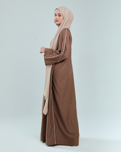 Akari Dress in Cha Brown