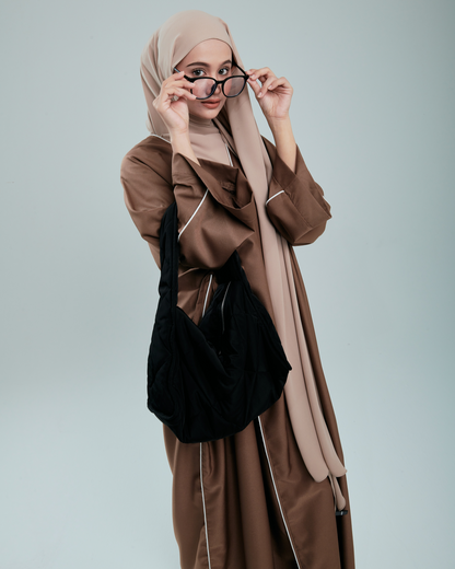 Akari Dress in Cha Brown