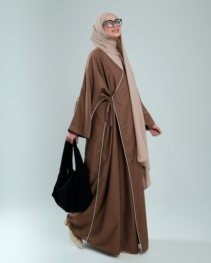 Akari Dress in Cha Brown