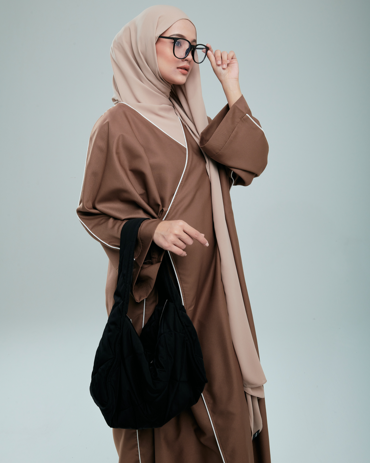 Akari Dress in Cha Brown