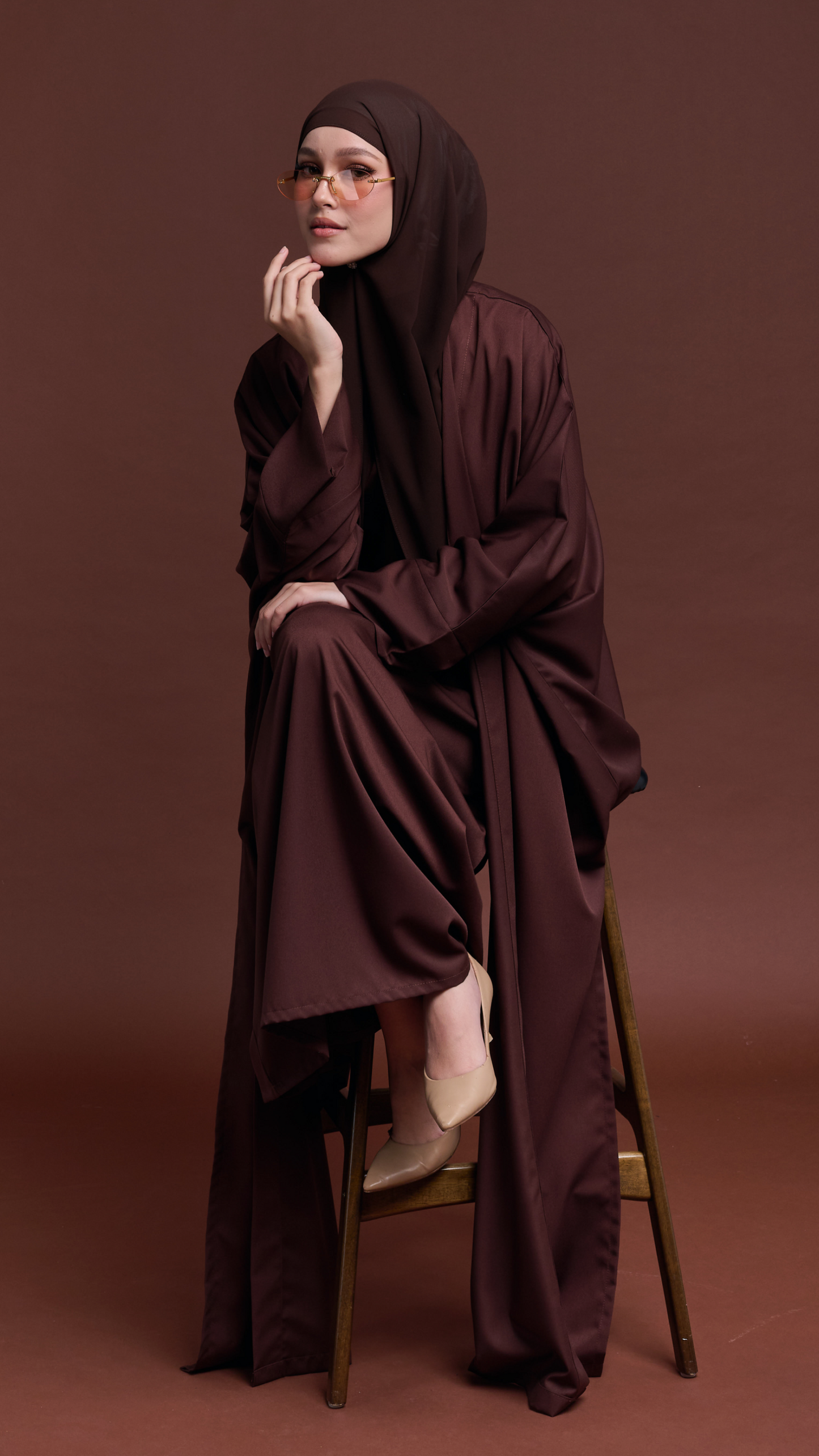 Emaan Set in Wood Brown [Ramadhan Specials]