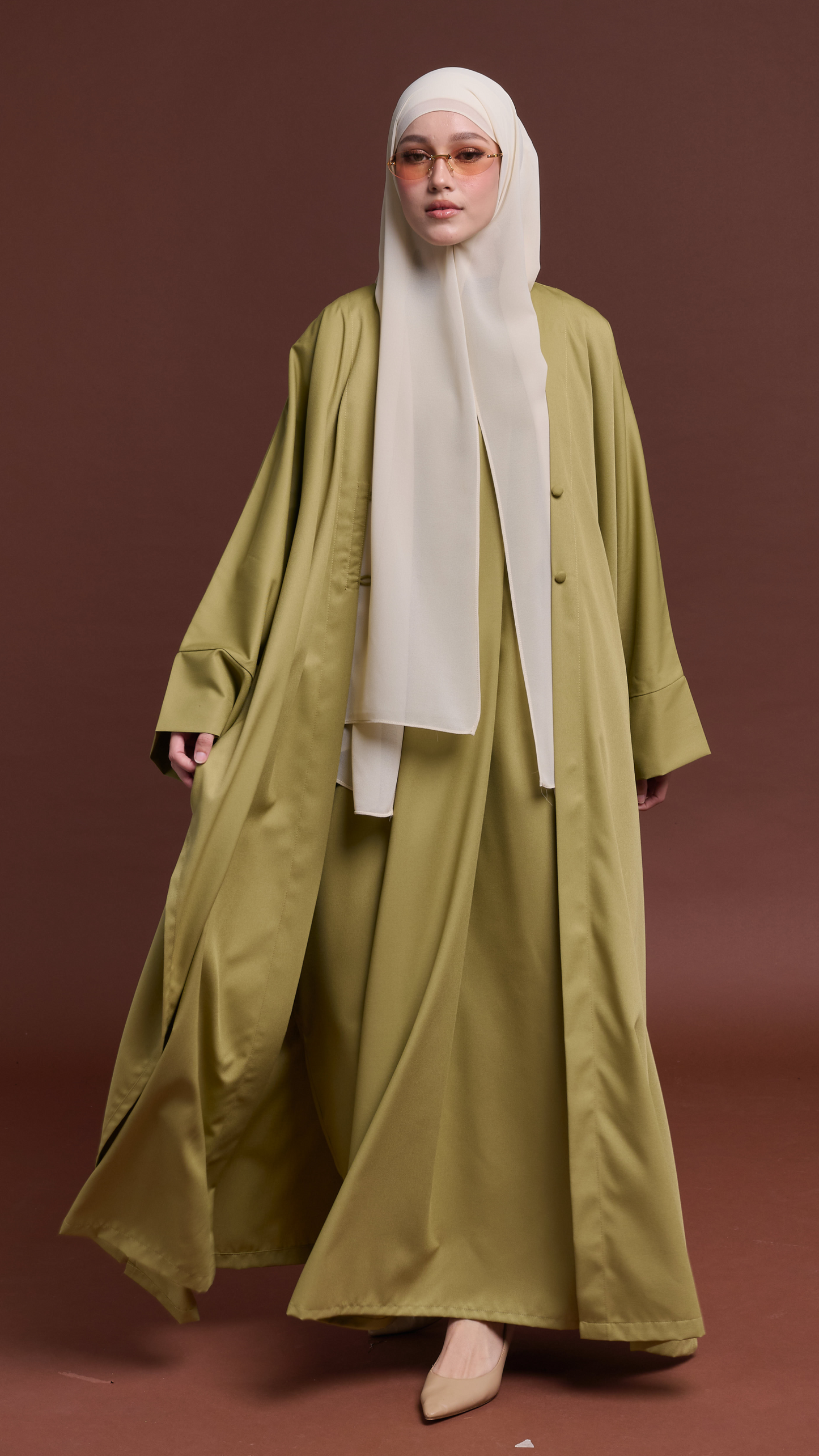 Emaan Set in Basil Green [Ramadhan Specials]