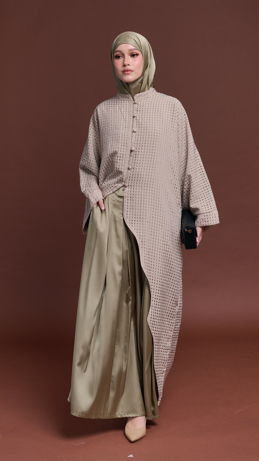 Eid Co-ords in Matcha Cream