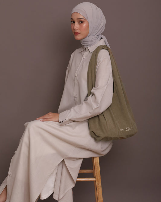 LINEN DRESS in Grey