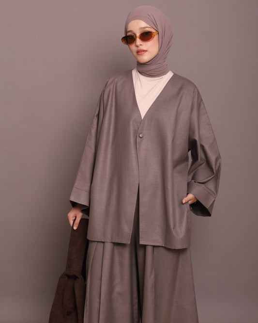 Basic-Linen in Raisin